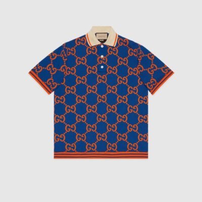 GG cotton jacquard polo T-shirt - Lux Studios