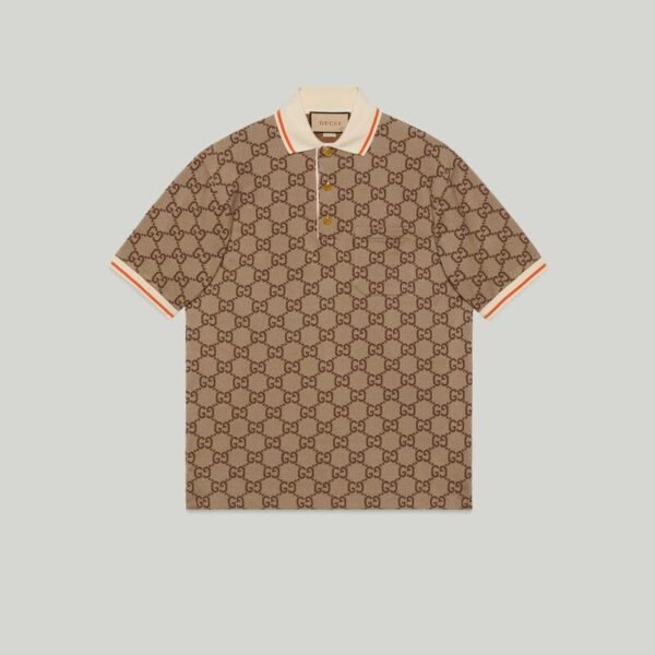 GG cotton silk polo shirt - Lux Studios