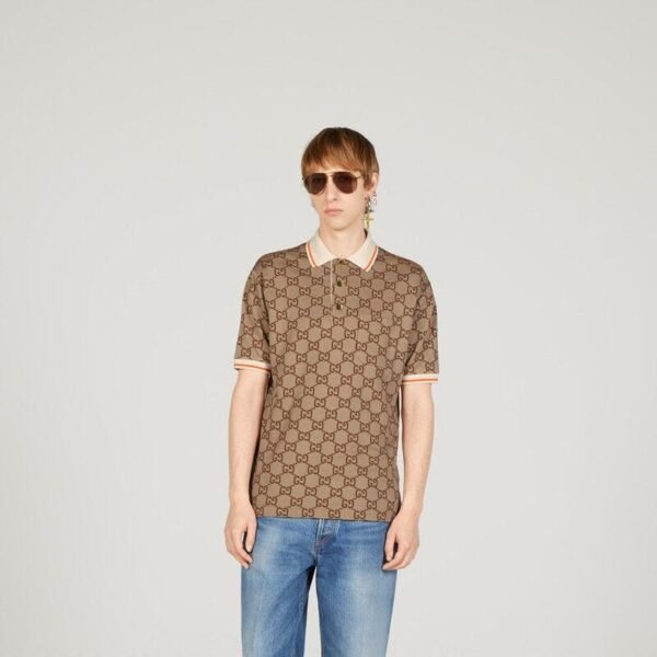 GG cotton silk polo shirt - Lux Studios