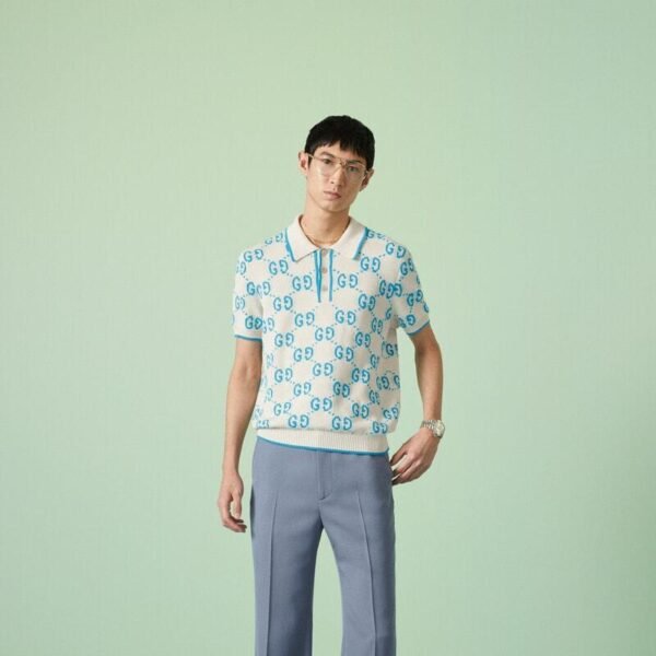 GG knit cotton piquet polo - Lux Studios