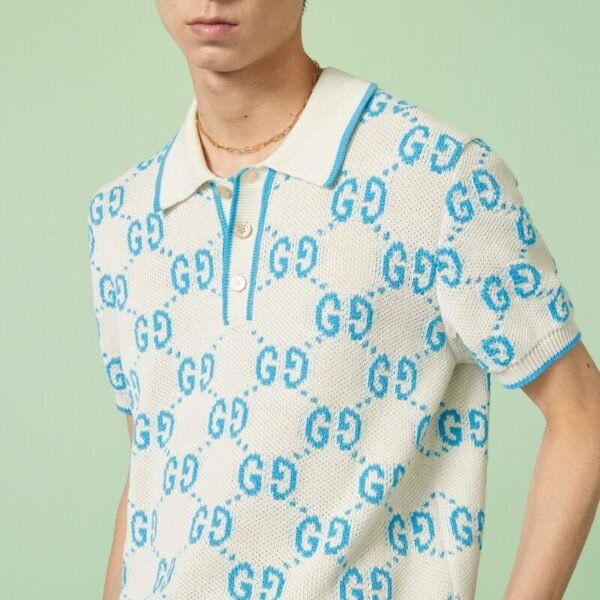 GG knit cotton piquet polo - Lux Studios