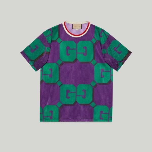 GG print mesh T-shirt - Lux Studios