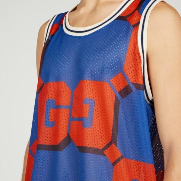 GG print mesh tank top - Lux Studios