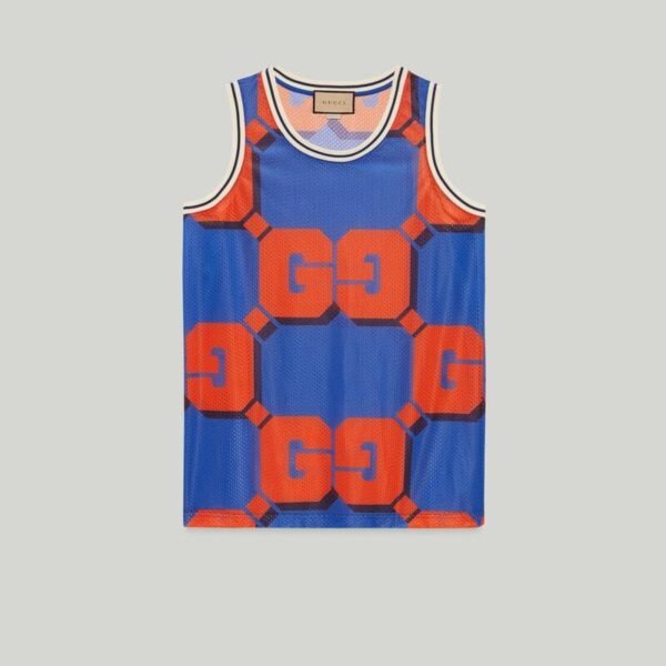 GG print mesh tank top - Lux Studios