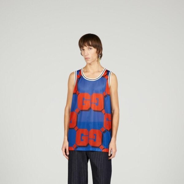 GG print mesh tank top - Lux Studios
