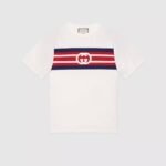 Interlocking G stripe print T-shirt - Lux Studios