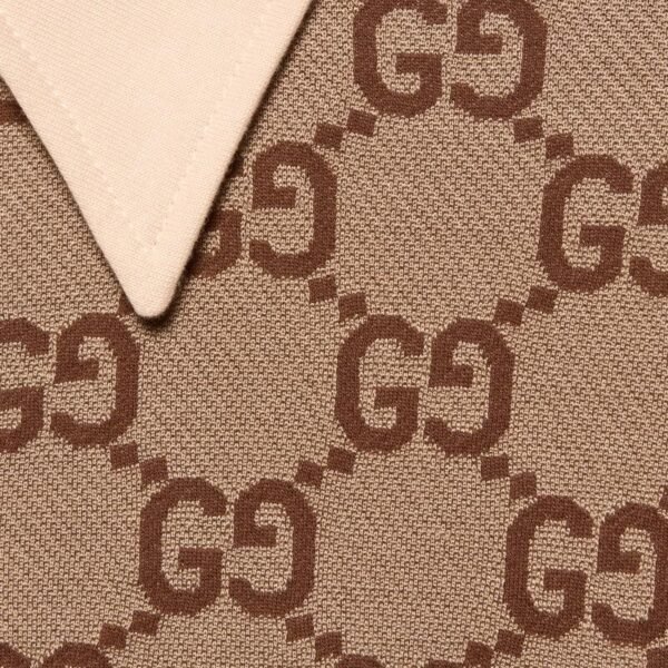 Jumbo GG cotton silk jacquard polo - Lux Studios