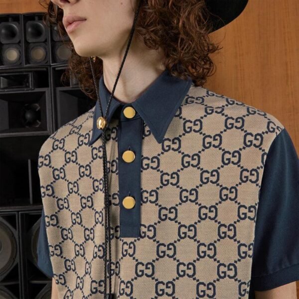Maxi GG silk cotton polo - Lux Studios