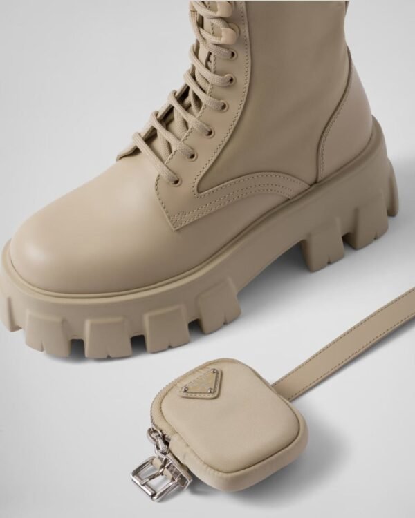 Monolith leather and Re-Nylon boots with pouch - Lux Studios