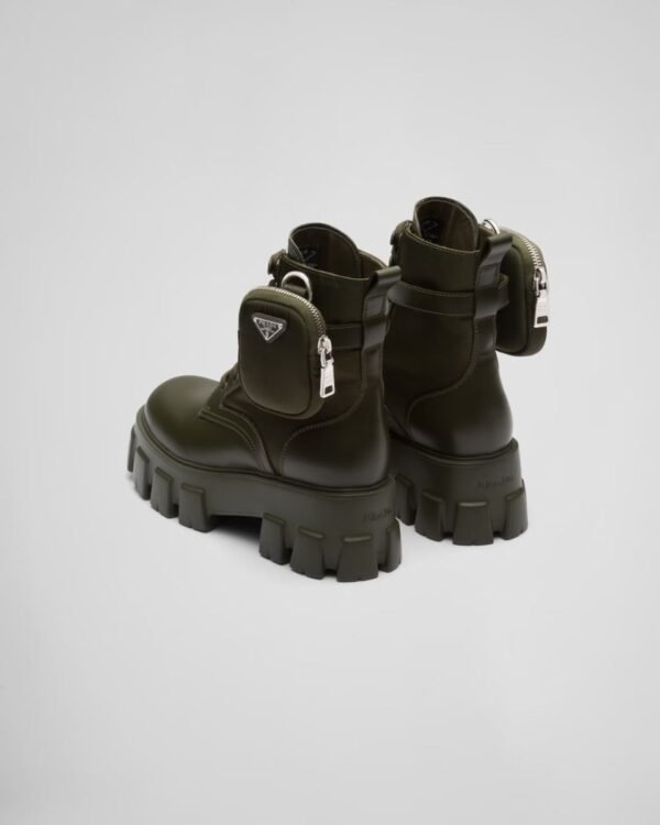 Monolith leather and Re-Nylon boots with pouch - Lux Studios