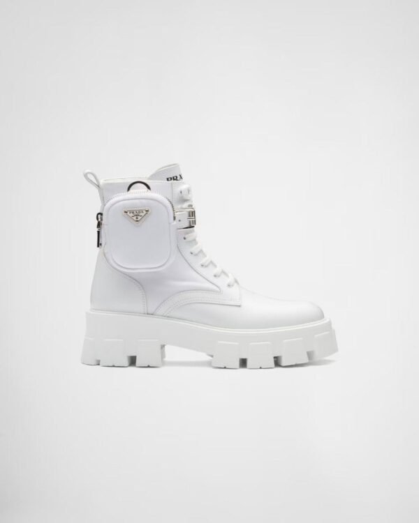 Monolith leather and Re-Nylon boots with pouch - Lux Studios