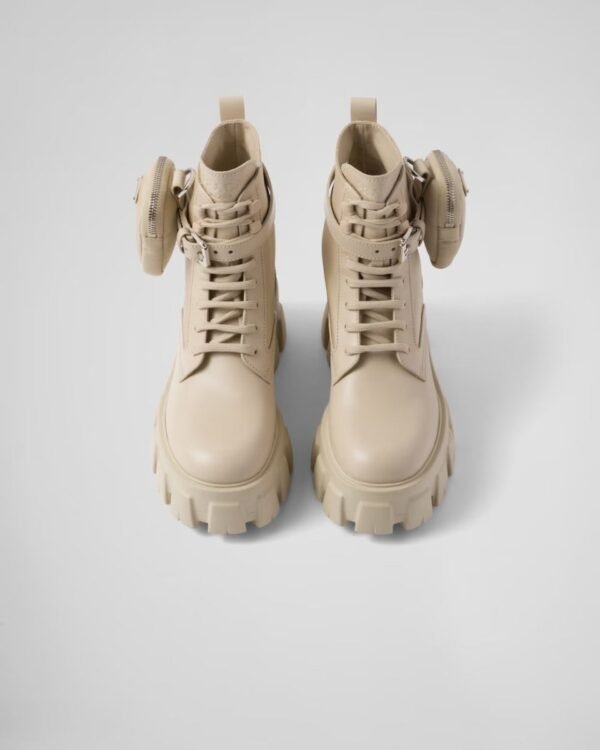 Monolith leather and Re-Nylon boots with pouch - Lux Studios