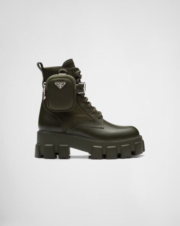 Monolith leather and Re-Nylon boots with pouch - Lux Studios