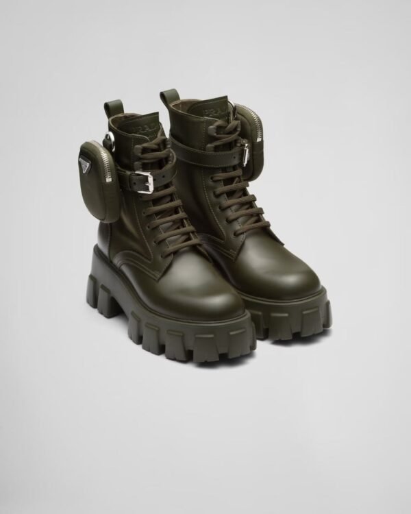Monolith leather and Re-Nylon boots with pouch - Lux Studios