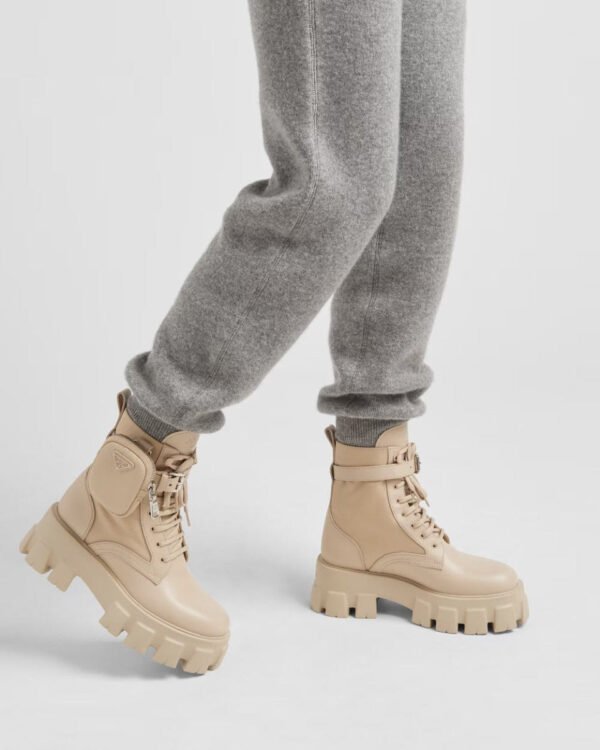 Monolith leather and Re-Nylon boots with pouch - Lux Studios