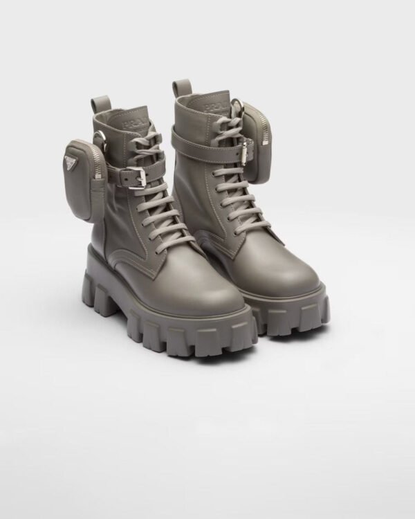 Monolith leather and Re-Nylon boots with pouch - Lux Studios