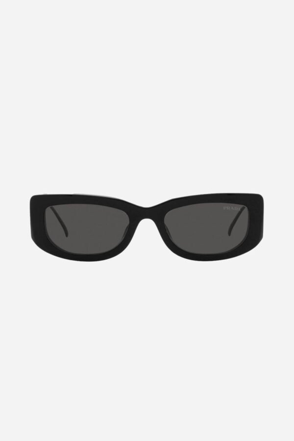 Prada black micro sunglasses with metal temple - Lux Studios