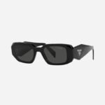 Prada PR17WS symbol black oval sunglasses - Lux Studios