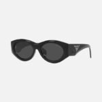Prada PR20ZS black bold oval sunglasses - Lux Studios