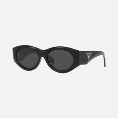 Prada PR20ZS black bold oval sunglasses - Lux Studios
