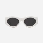 Prada PR20ZS white bold oval sunglasses - Lux Studios
