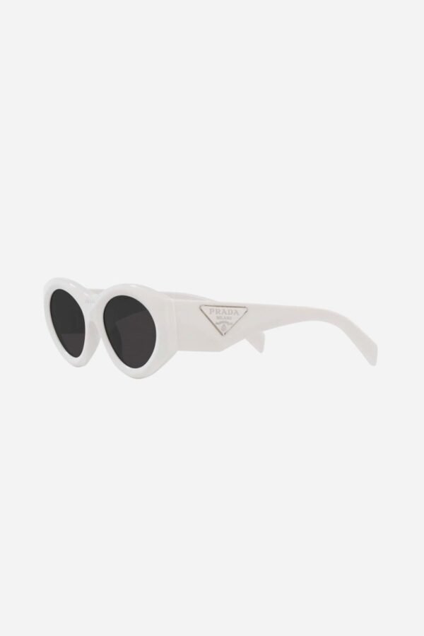 Prada PR20ZS white bold oval sunglasses - Lux Studios