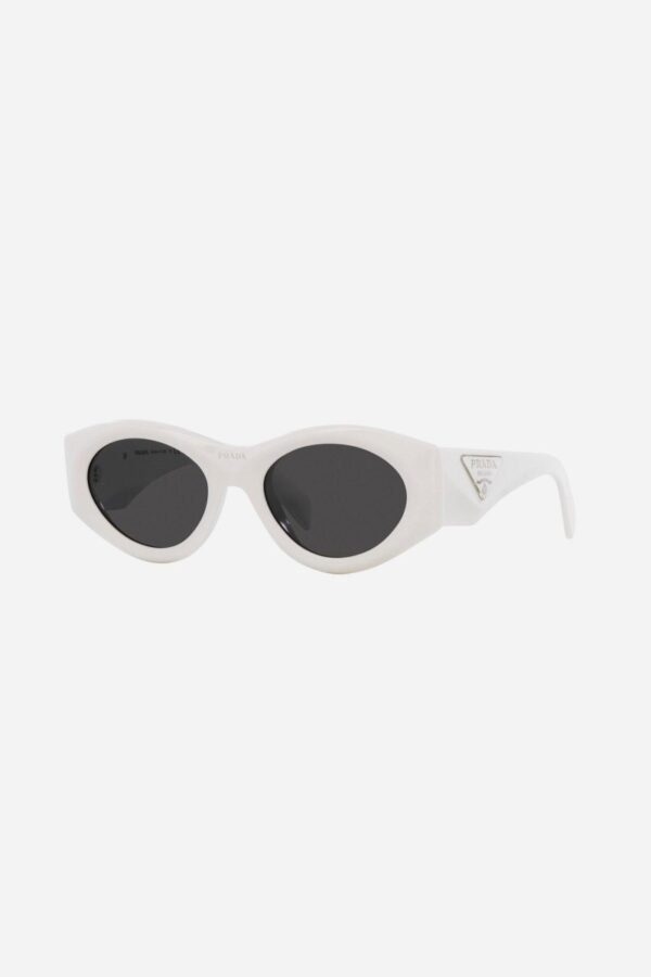 Prada PR20ZS white bold oval sunglasses - Lux Studios