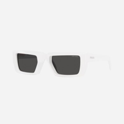 Prada runway squared white sunglasses - Lux Studios