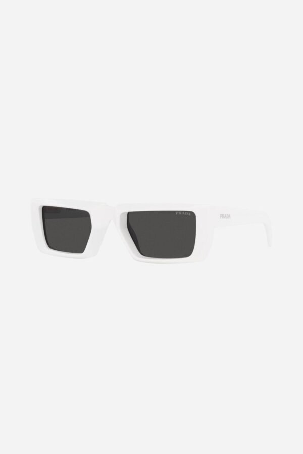 Prada runway squared white sunglasses - Lux Studios