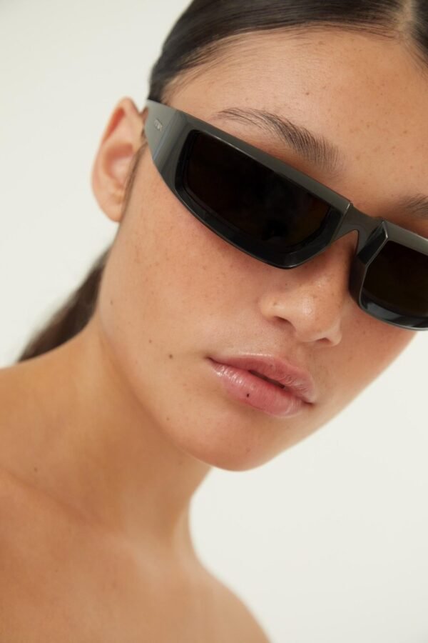 Prada runway wrap around black sunglasses - Lux Studios