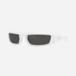 Prada runway wrap around white sunglasses - Lux Studios