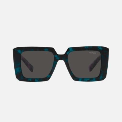 Prada squared colored sunglasses featuring the signature logo triangle - Lux Studios