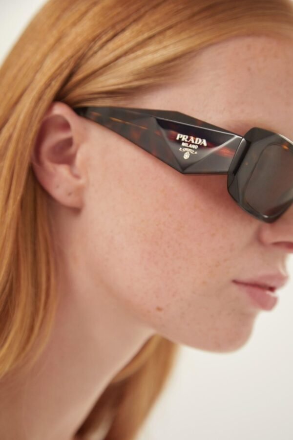 Prada symbol havana oval sunglasses - Lux Studios