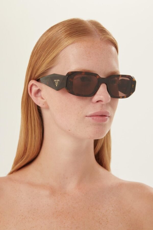 Prada symbol havana oval sunglasses - Lux Studios