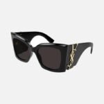 PRE ORDER Avail. July 23 -Saint Laurent blaze SL M119 cat-eye black sunglasses - Lux Studios