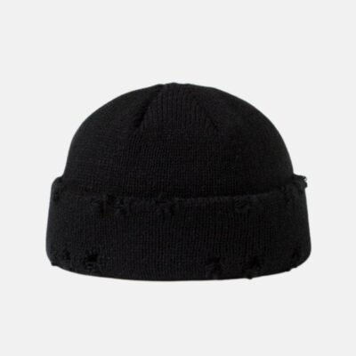 RIPPED BEANIE BLACK - Lux Studios