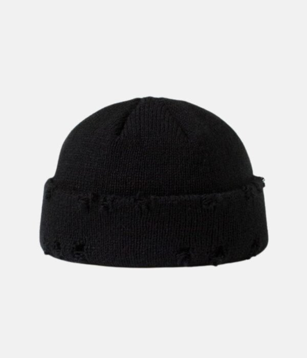 RIPPED BEANIE BLACK - Lux Studios