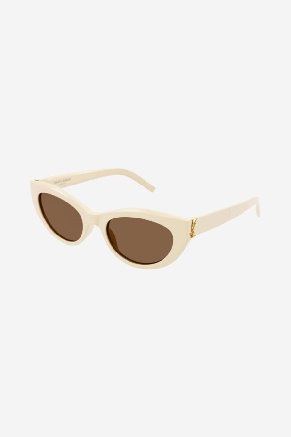 Saint Laurent almond cream acetate sunglasses - Lux Studios