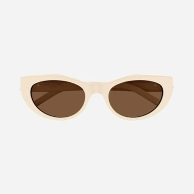 Saint Laurent almond cream acetate sunglasses - Lux Studios