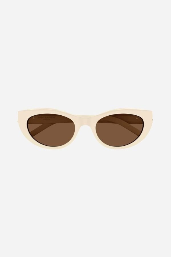 Saint Laurent almond cream acetate sunglasses - Lux Studios