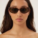 Saint Laurent almond havana sunglasses - Lux Studios