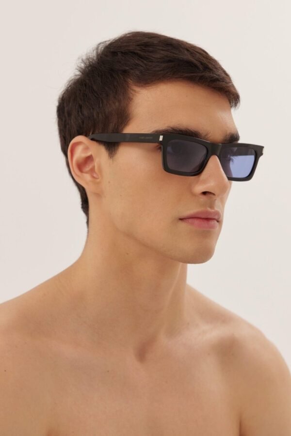 Saint Laurent angular black and blue UNISEX sunglasses - Lux Studios