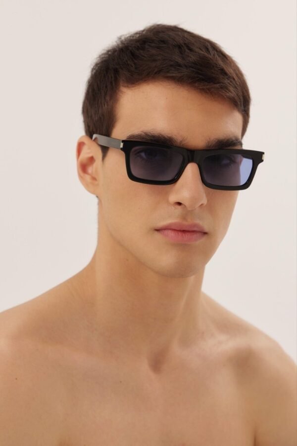 Saint Laurent angular black and blue UNISEX sunglasses - Lux Studios