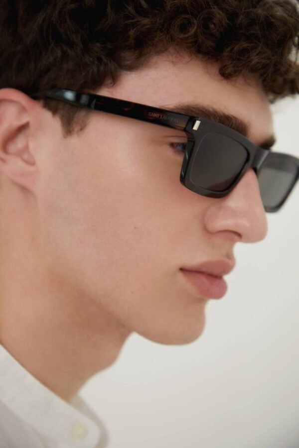 Saint Laurent angular havana grey UNISEX sunglasses - Lux Studios