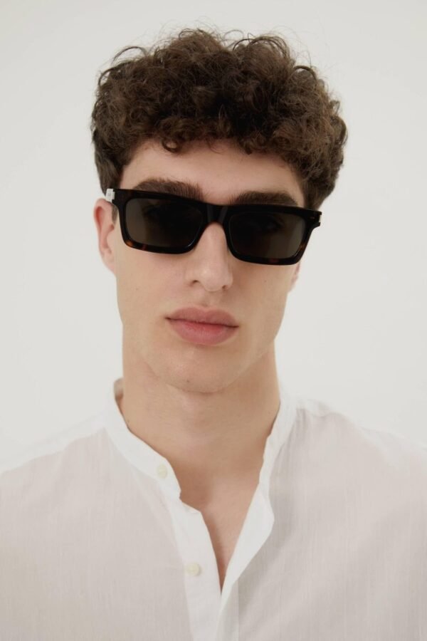 Saint Laurent angular havana grey UNISEX sunglasses - Lux Studios