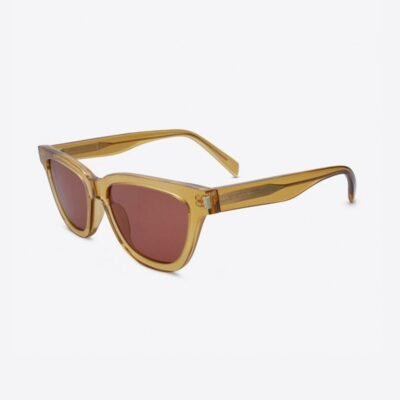 Saint Laurent angular SULPICE cat-eye UNISEX sunglasses with yellow lenses - Lux Studios