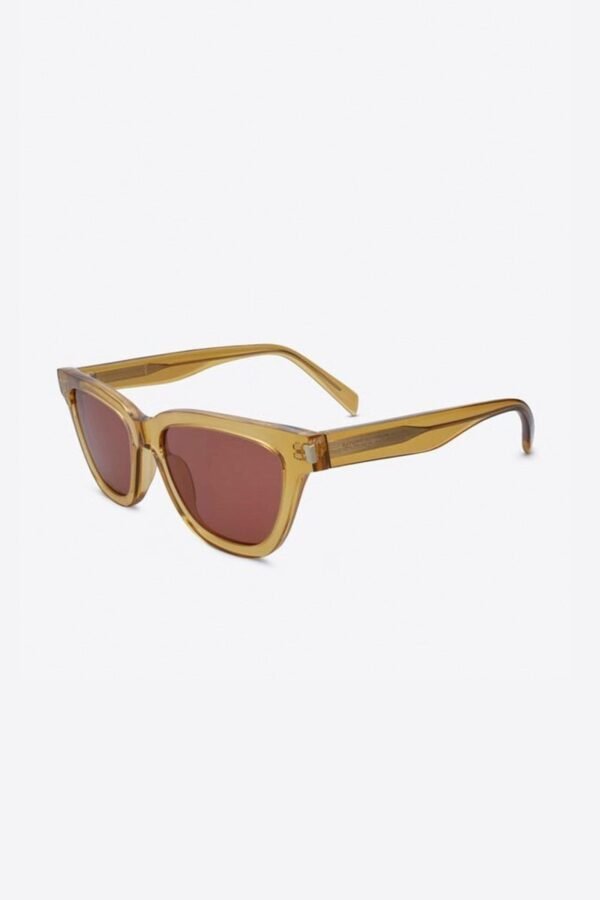 Saint Laurent angular SULPICE cat-eye UNISEX sunglasses with yellow lenses - Lux Studios