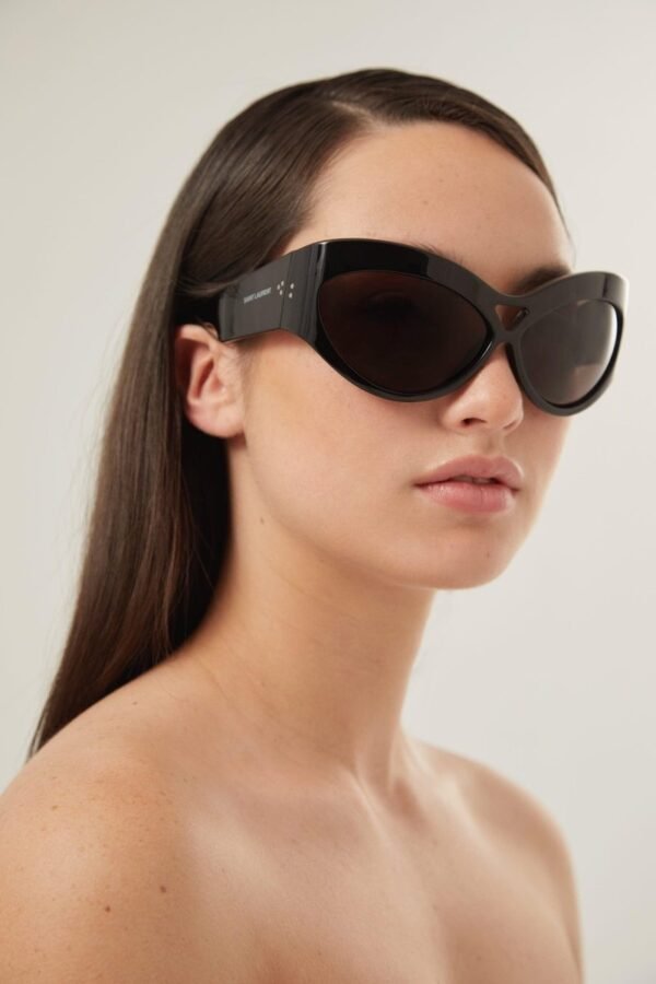 Saint Laurent bold black wrap around sunglasses - Lux Studios