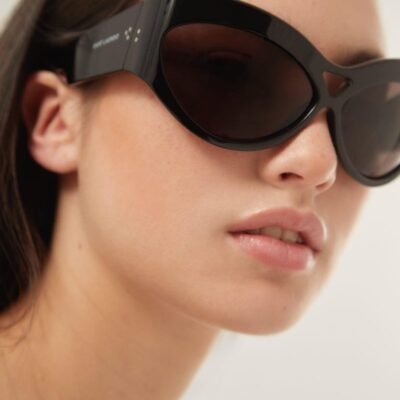 Saint Laurent bold black wrap around sunglasses - Lux Studios