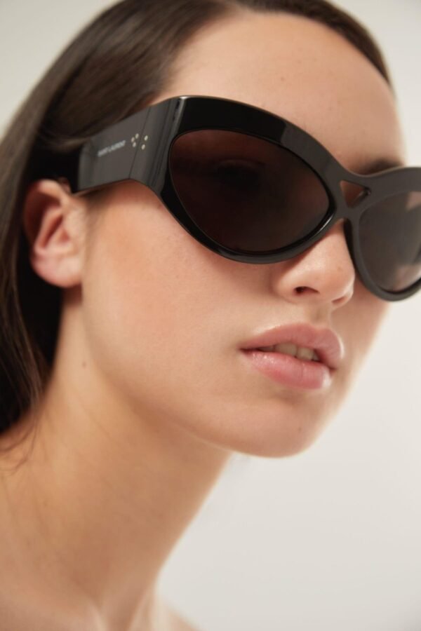 Saint Laurent bold black wrap around sunglasses - Lux Studios